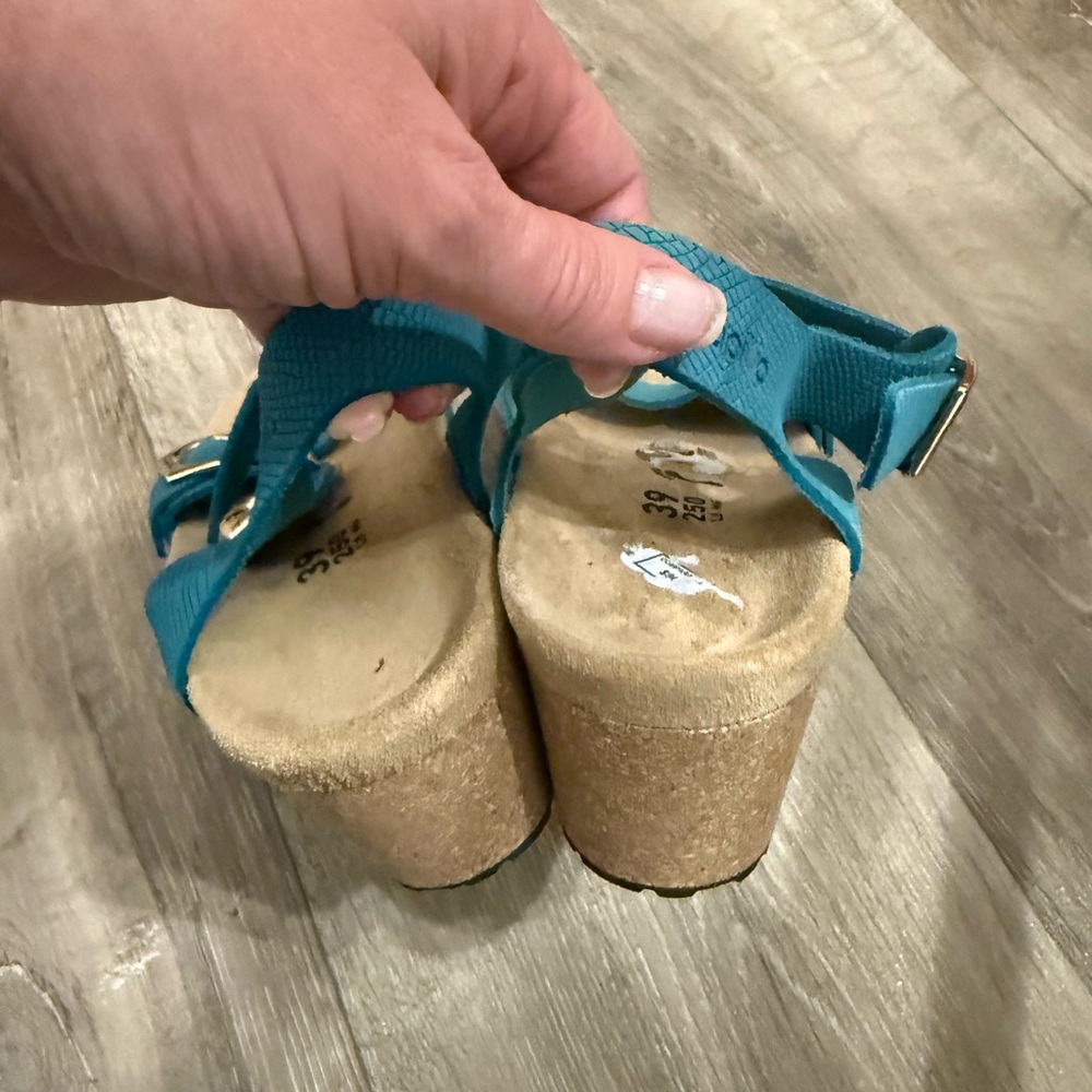 Papillio Turquoise Buckle Sandals - Picture 4 of 7